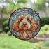 Cockapoo Golden Stained Glass Effect Suncatcher